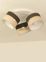 Deckenspot flexibel Stoff Weiß Braun Ecru E27 L:45 cm