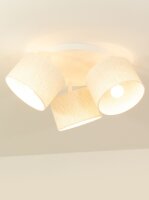 Deckenstrahler verstellbar Stoff Weiß E27 L:45 cm