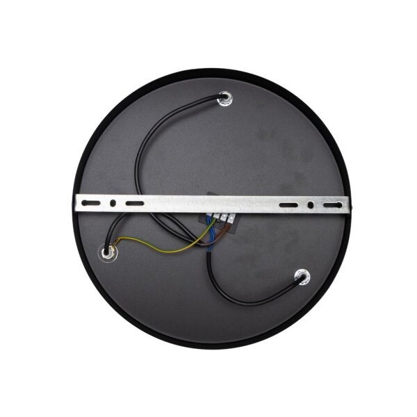 Deckenspot schwenkbar Stoff Schwarz Weiß E27 L:45 cm
