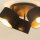 Deckenspot flexibel Stoff Schwarz Gold E27 L:45 cm