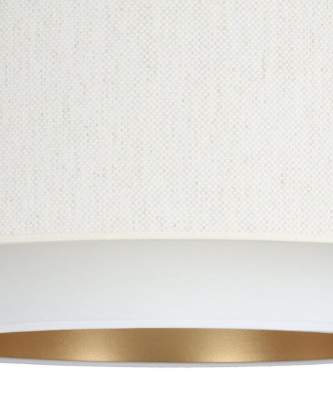 Deckenlampe blendarm Samt Weiß Gold E27 Ø45 cm