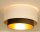 Deckenlampe Stoff Weiß Braun Gold E27 Ø45 cm wohnlich