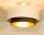 Deckenlampe Stoff Weiß Braun E27 Ø45 cm gemütlich
