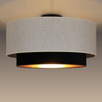 Deckenlampe Samt Schwarz Weiß E27 Ø45 cm...