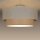 Deckenlampe Stoff Weiß Hellbeige E27 Ø45 cm wohnlich