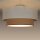 Deckenlampe Stoff Weiß Beige E27 Ø45 cm gemütlich