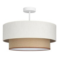 Deckenlampe Stoff Wei&szlig; Beige E27 &Oslash;45 cm dekorativ