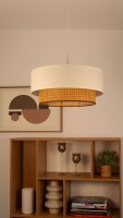 Pendelleuchte Wiener Geflecht Weiß E27 Ø45 cm