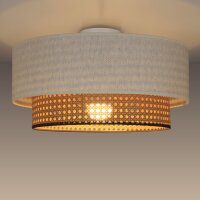 Deckenlampe Wiener Geflecht Weiß E27 Ø45 cm...