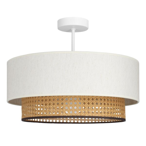 Deckenlampe Wiener Geflecht Weiß E27 Ø45 cm blendarm