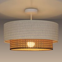 Deckenlampe Wiener Geflecht Weiß E27 Ø45 cm...