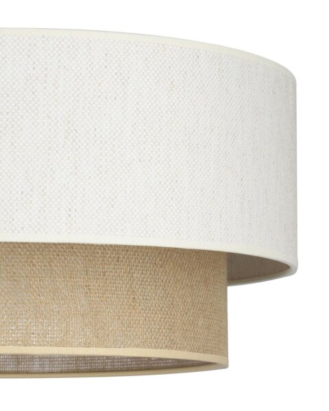 Pendelleuchte Jute Weiß Beige E27 Ø45 cm gemütlich
