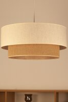 Pendelleuchte Jute Weiß Beige E27 Ø45 cm...