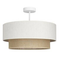 Deckenlampe Jute Wei&szlig; Beige E27 &Oslash;45 cm gem&uuml;tlich