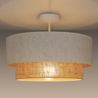 Deckenlampe Jute Weiß Beige E27 Ø45 cm...
