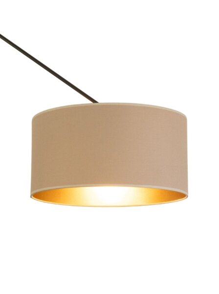 Deckenlampe flexibel Stoff Schwarz Gold E27 Ø40 cm