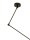 Deckenlampe flexibel Stoff Schwarz Gold E27 Ø40 cm