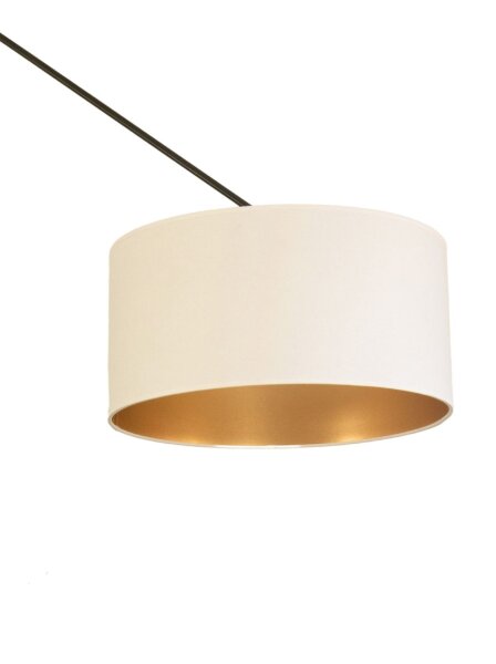 Deckenlampe schwenkbar Stoff Schwarz Weiß E27 Ø40 cm