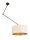 Deckenlampe schwenkbar Stoff Schwarz Weiß E27 Ø40 cm