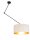 Deckenlampe schwenkbar Stoff Schwarz Weiß E27 Ø40 cm