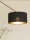 Deckenlampe verstellbar Stoff Schwarz Gold E27 Ø40 cm