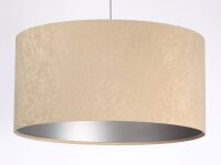 Hängelampe rund Weiß Beige Silber Retro...