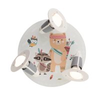 Kinderzimmerlampe Decke rund Ø 29 cm schwenkbar 3x...