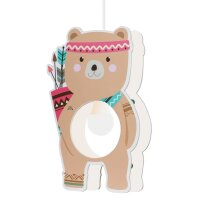 Kinderlampe Bär B: 25 cm Holz für E27...
