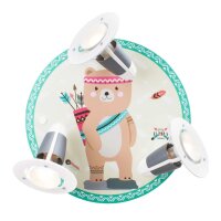 Kinderzimmerlampe rund Ø 29 cm 3-flammig E14 Bunt...