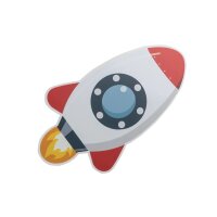 LED Wandleuchte Kinder Rakete mit Kabel Dimmer H: 20 cm