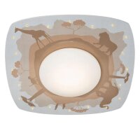 LED Deckenleuchte Kinderzimmer 56 cm breit Tiere 3000 K
