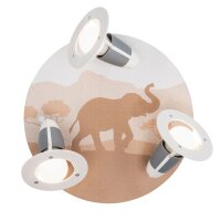 Kinderlampe Elefant schwenkbar Ø 29 cm rund...