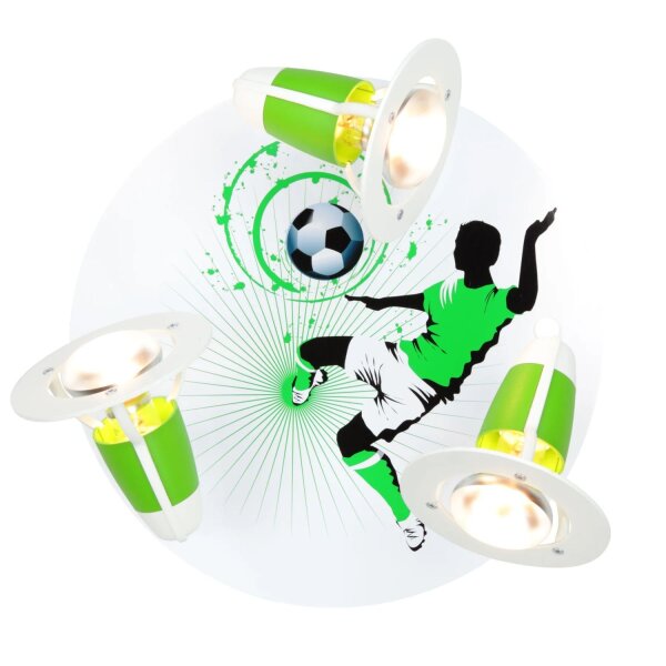 Kinderzimmerlampe Fußball Ø 29 cm rund klein 3-flammig E14