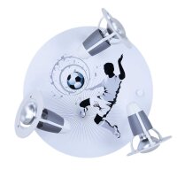 Kinderleuchte B: 29 cm Fußball in Silber Weiß...