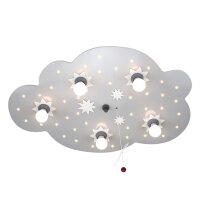 Wolkenlampe Decke mit Zugschalter B: 72 cm LED + E14