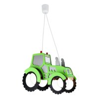 Hängeleuchte Kinderzimmer B: 40 cm Traktor Holz 2x E27