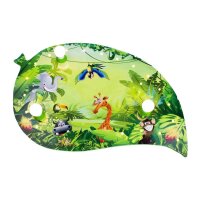 Kinderzimmerlampe Decke B: 75 cm Blatt Tiere E14 + LED Bunt