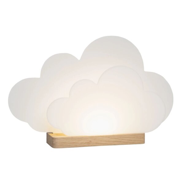 LED Tischlampe dimmbar B: 25 cm hoch Weiß Wolke Kinder Baby