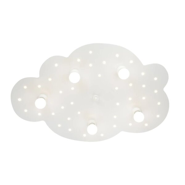 Deckenlampe Wolke B: 75 cm Weiß LED + E14 Kinderzimmer