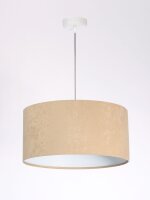 Suspension AYLMER Beige Blanc R&eacute;tro ronde Table de...