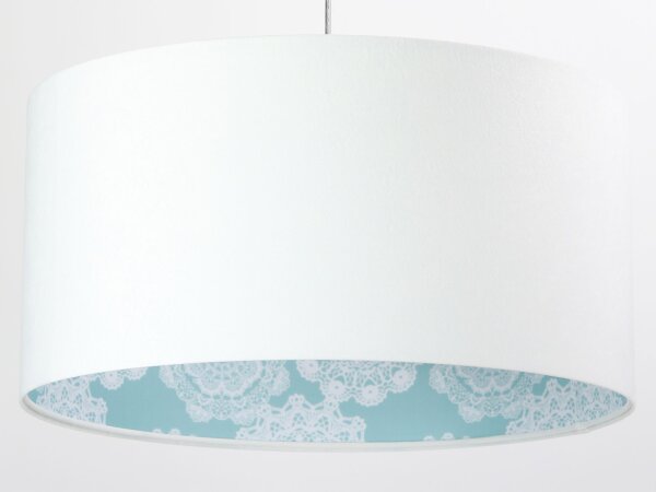 Suspension LEAH Blanc Bleu Rétro ronde Table à manger