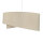 Suspension ronde Grande Beige Blanc Ø50cm Table de salle à manger