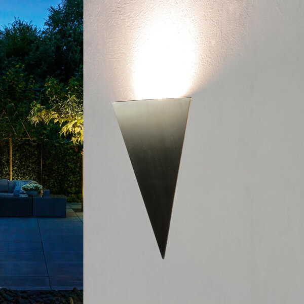 Applique murale dextérieur en acier inoxydable Triangle LED
