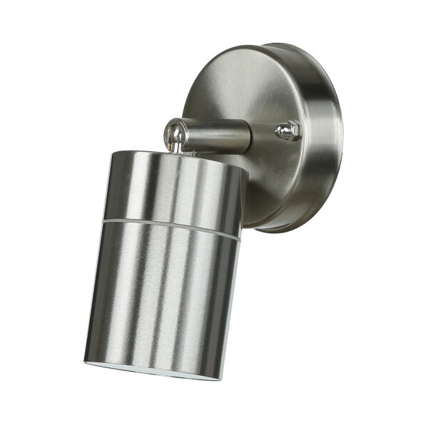 Spot lampe extérieur acier inoxydable IP44 GU10 maison mur COLLINS
