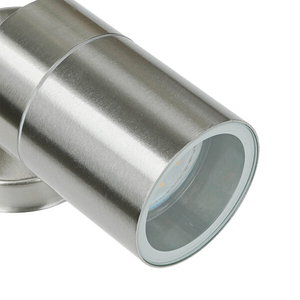 Spot lampe extérieur acier inoxydable IP44 GU10 maison mur COLLINS