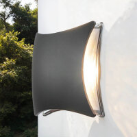 LED Wandlampe außen Schwarz Modern B: 20 cm