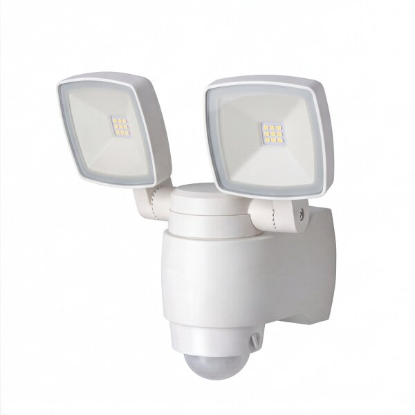 LED Außenlampe mit Bewegungsmelder Weiß IP44 AMINA