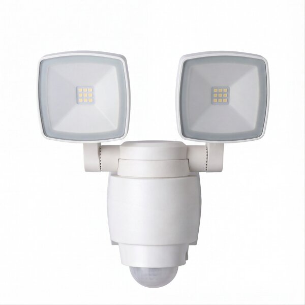 LED Außenlampe mit Bewegungsmelder Weiß IP44 AMINA