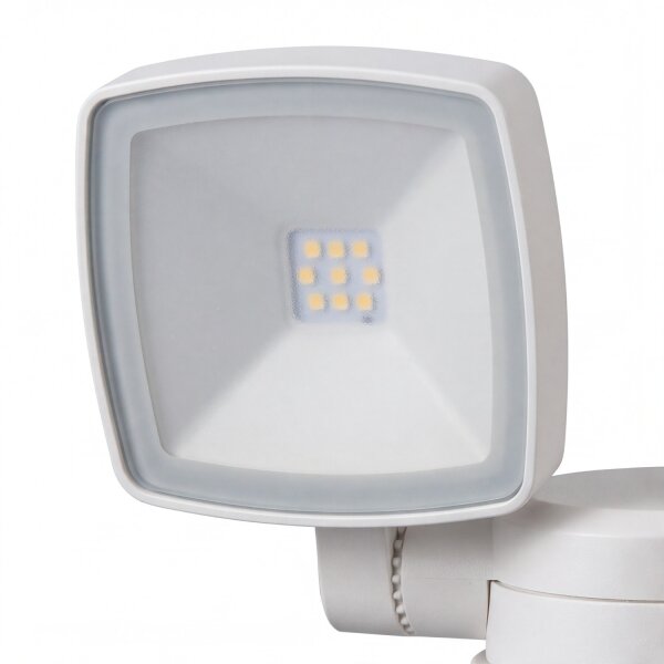 LED Außenlampe mit Bewegungsmelder Weiß IP44 AMINA