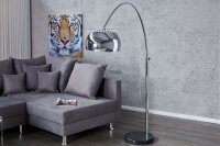 Elégante lampe sur pied Retro 170cm chromée...